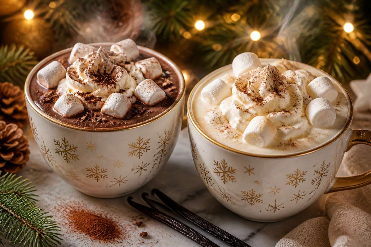 Duo de chocolats chauds gourmands pour Noël : recettes festives