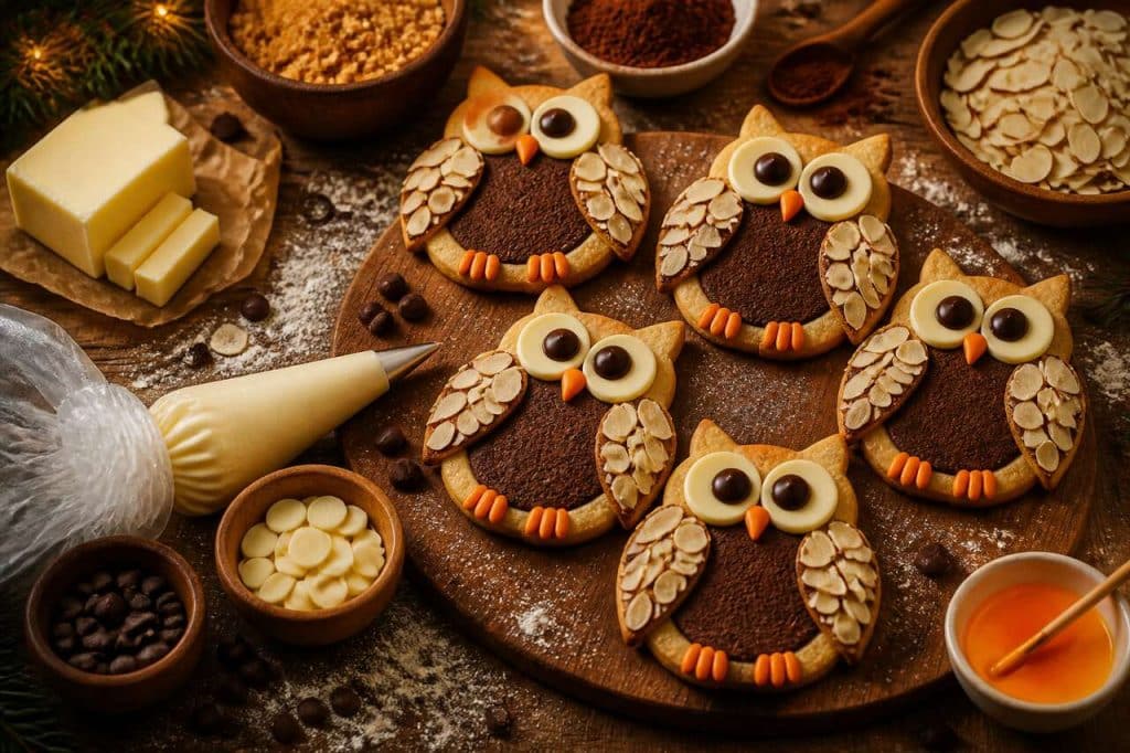 Biscuits Hibou Faciles Pour Noël : recette Festive