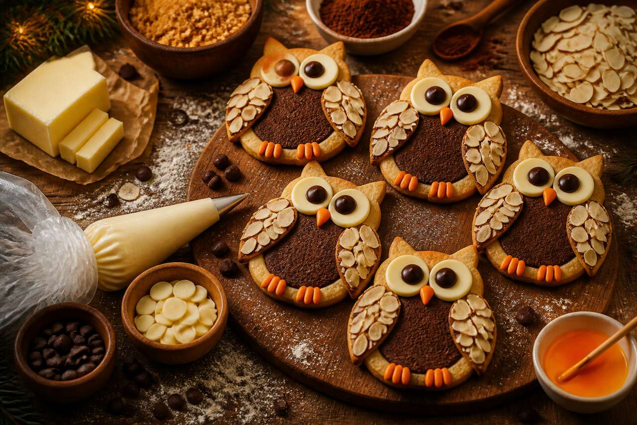 Biscuits Hibou Faciles Pour Noël : recette Festive